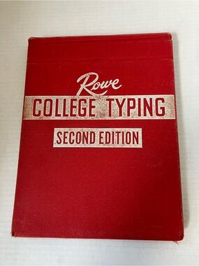 Vtg Rowe Hardcover College Typing Instruction Manual 2nd Ed. By  C.G. Reigner